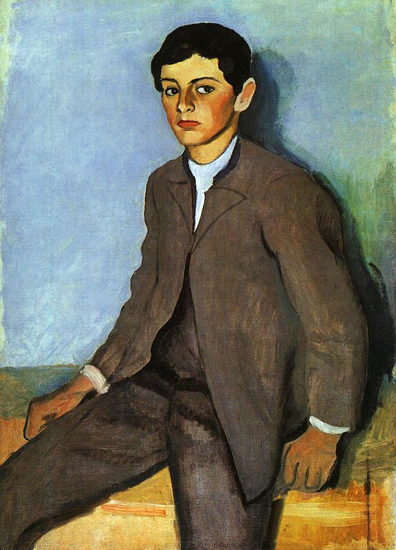 August Macke Farmboy from Tegernsee